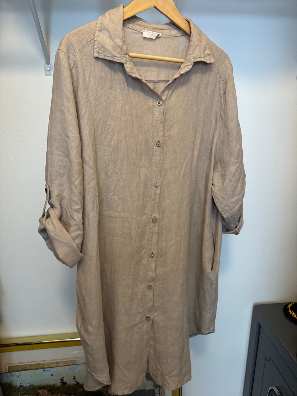 🇮🇹Made In Italy 💯Linen Shirt Dress size L
Resort bohemian chic summer coastal - Picture 2 of 10